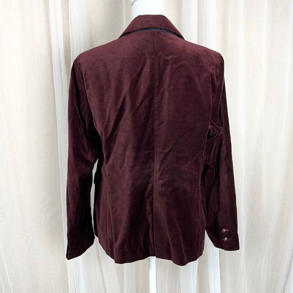 Uniqlo X Ines De La Fressange burgundy velvet blazer - Picture 7 of 9